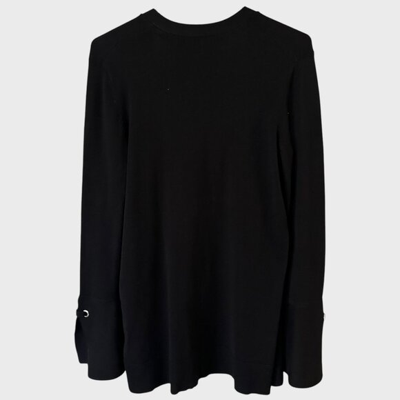 Cable & Gauge Open-Front Cardigan Sweater Black Women's Size Small New - Picture 4 of 13